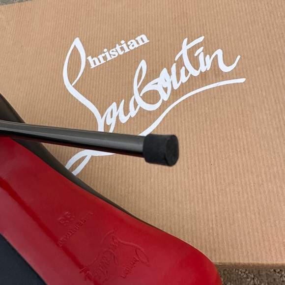 Christian Louboutin Shiny Nappa Big Lips 120 Pumps 38 Black - Picture 10 of 15